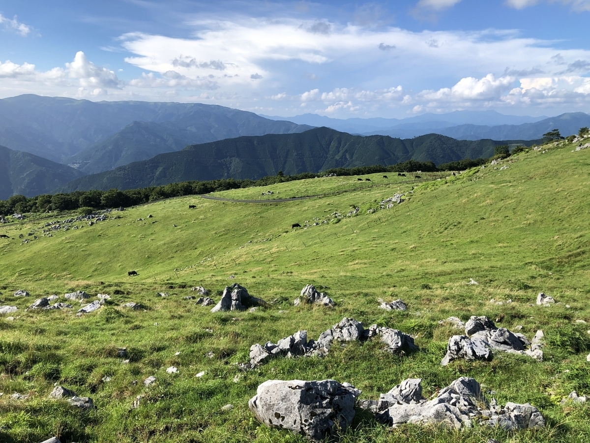 天狗高原和前方可見的群山