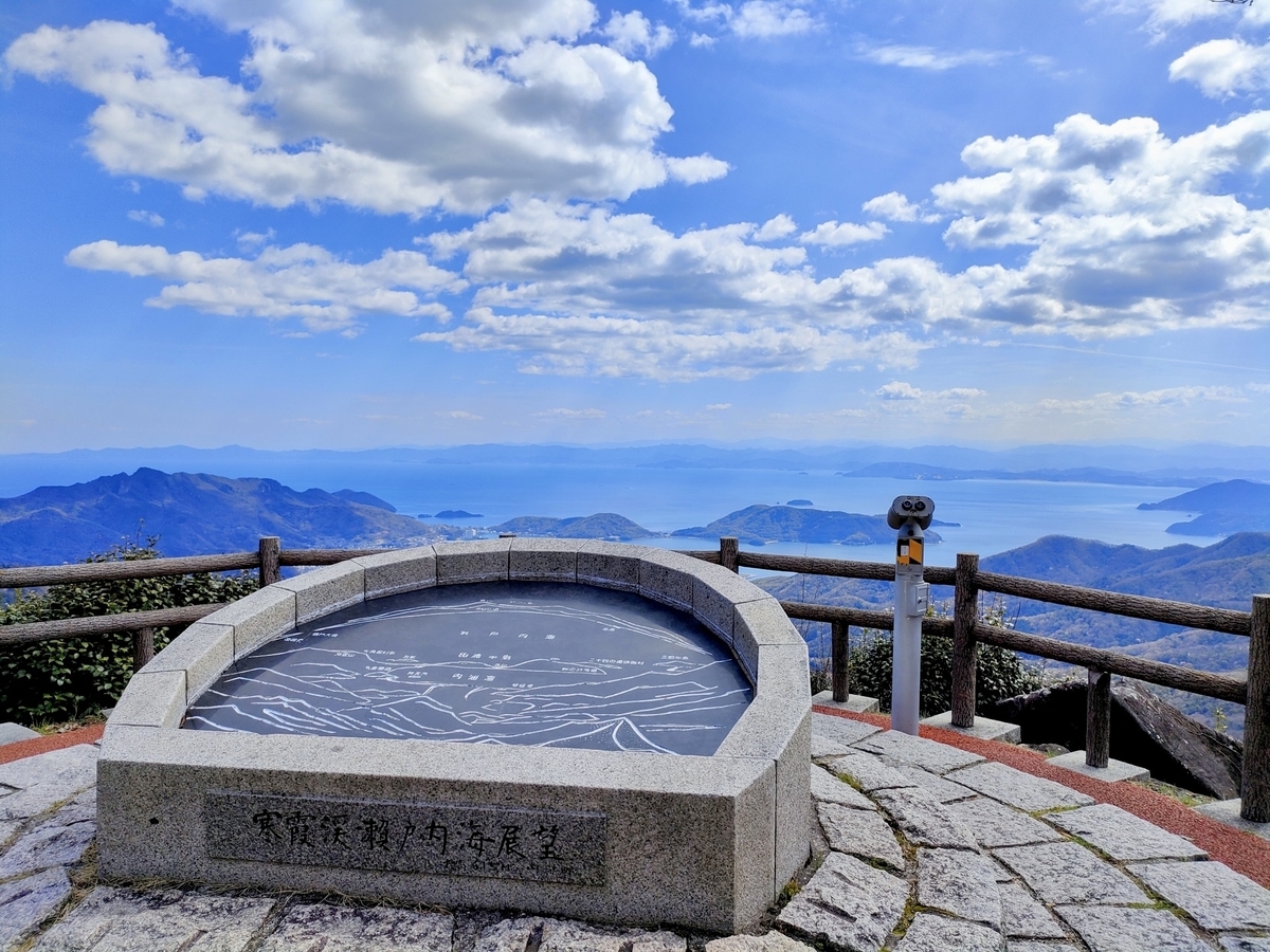Impresionante vista del mar interior de Seto y Shodoshima desde el Primer Mirador