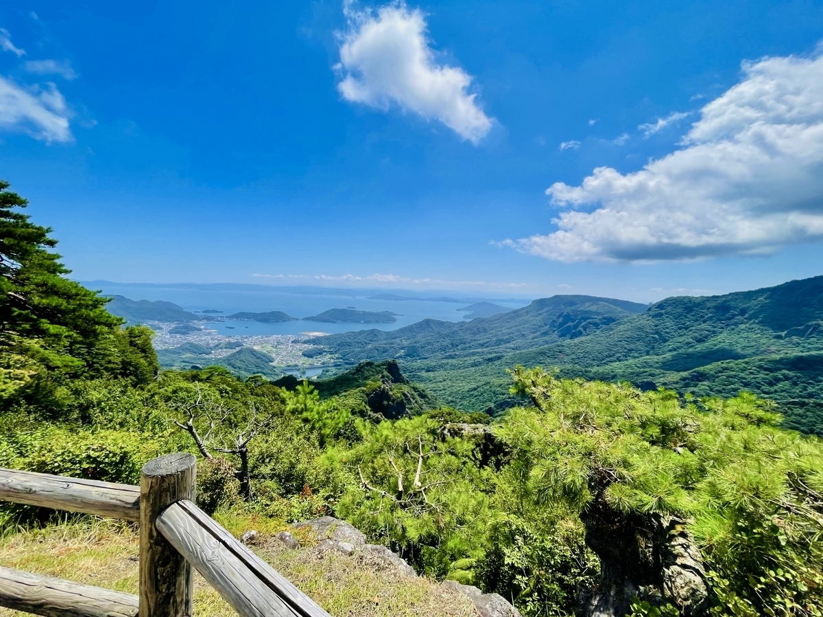 Vista del desfiladero y el mar bajo un cielo azul desde el Segundo Mirador
