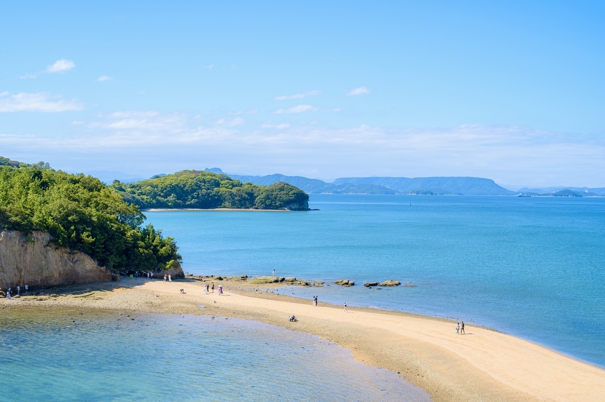 Angel Road and Shodoshima’s beautiful shoreline from the lookout