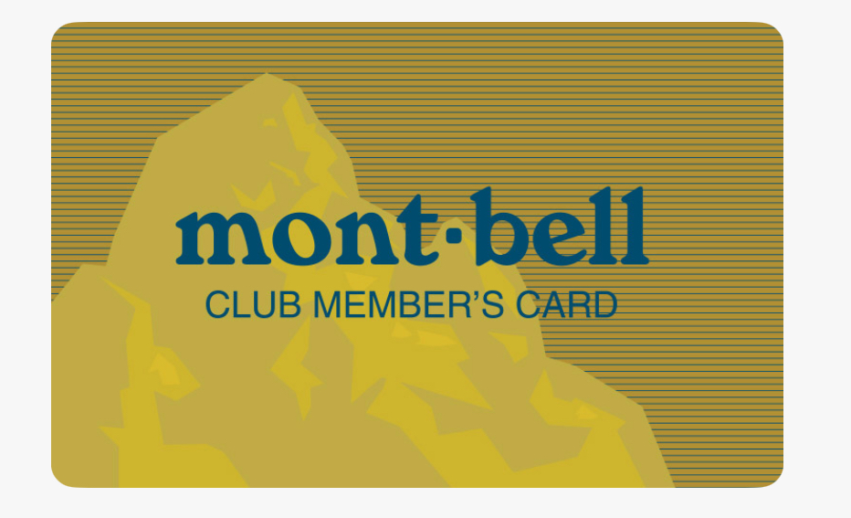 Tarjeta de socio del Montbell Club y logotipo
