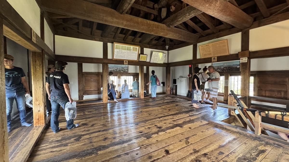 Visitors in the spacious hall on the sixth and top floor
