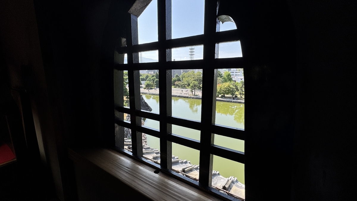 View outside from a katōmado window in Tatsumi Turret