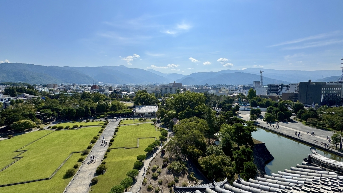 View toward the Northern Alps from the keep’s top floor