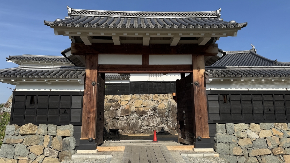 Front view of Matsumoto Castle’s Koraimon, the Second Gate