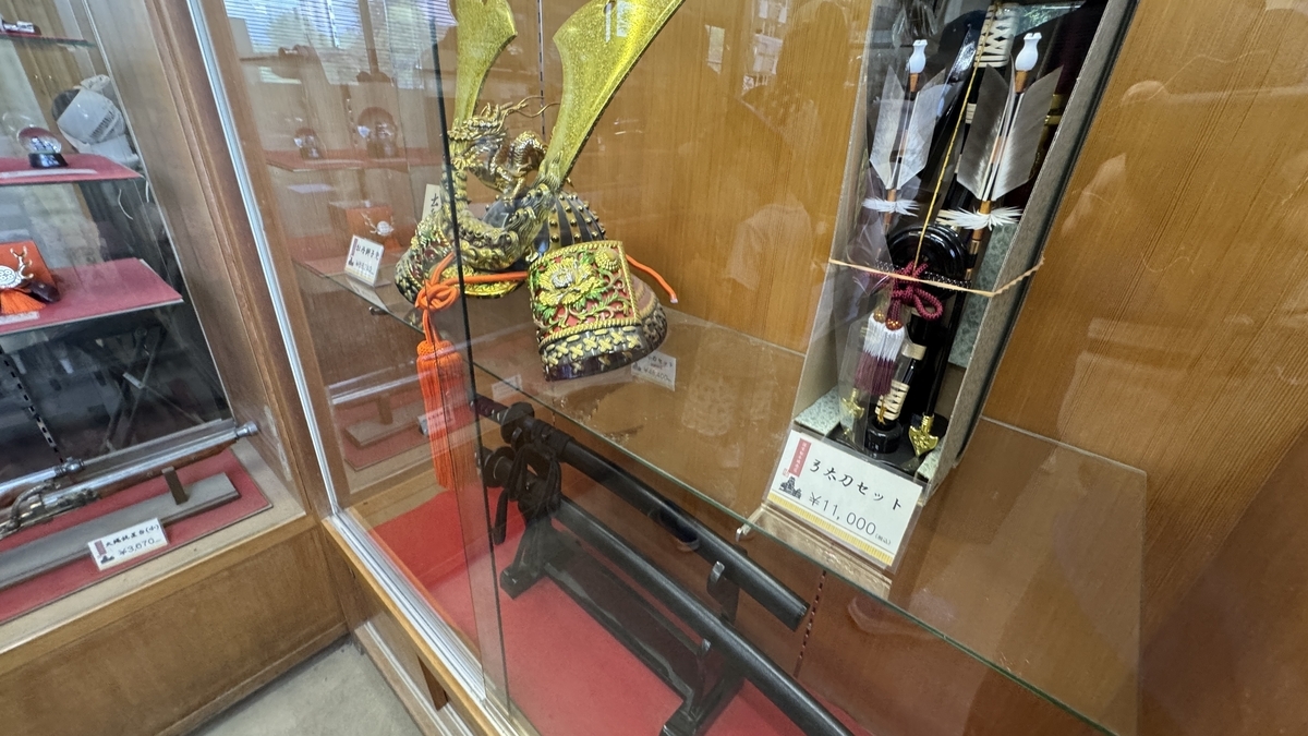 Replica swords for sale at the Matsumoto Castle shop