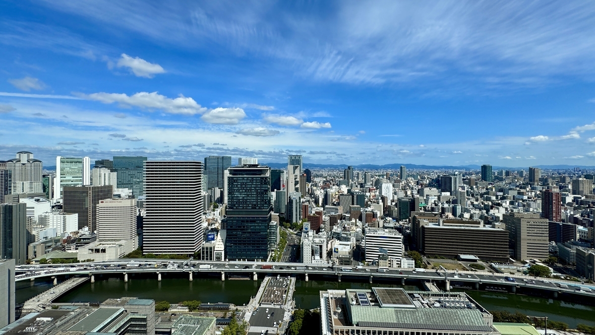Panorámica de los rascacielos de Umeda desde Yodoyabashi Sky Terrace