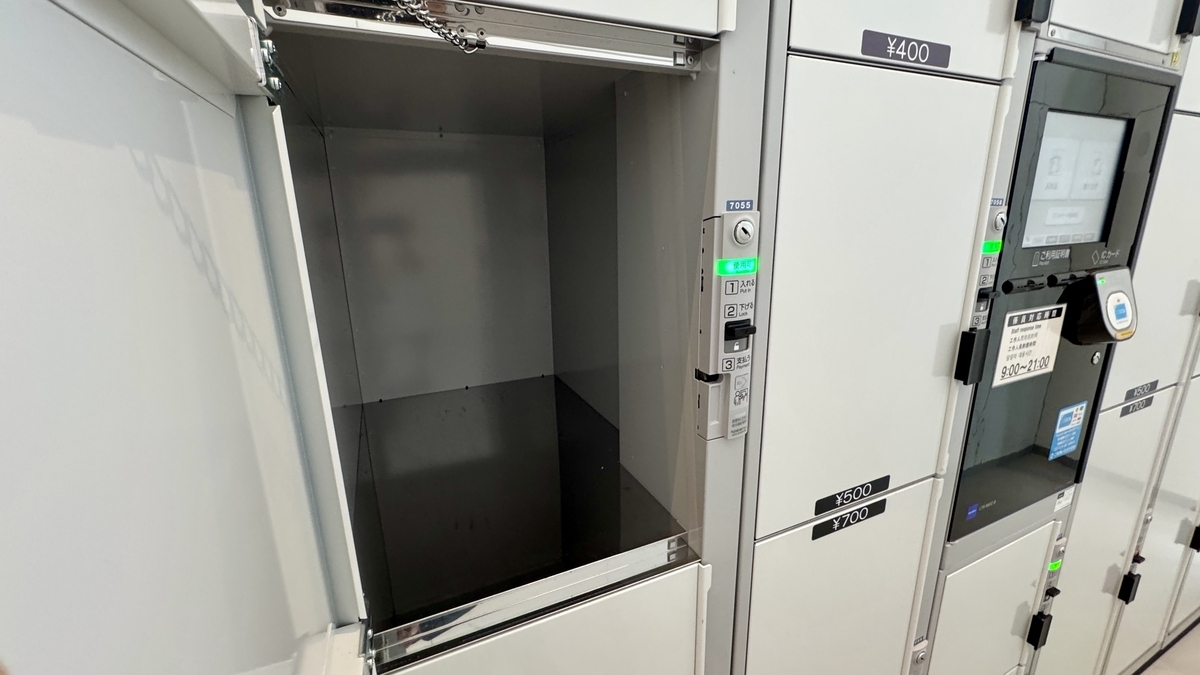 Interior space of a medium locker