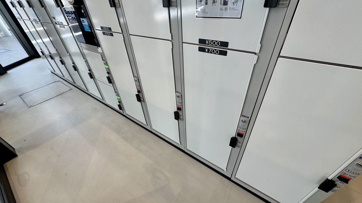 Height and storage capacity of a large locker