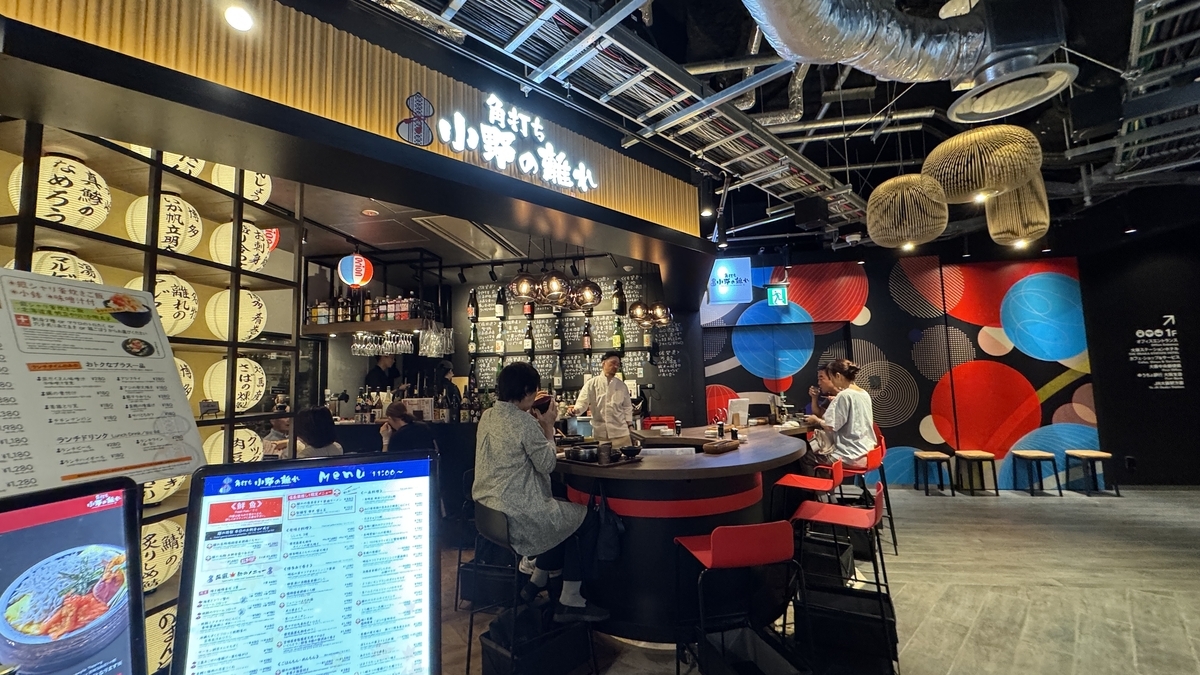 KITTE大阪うめよこ大旦那の外観と客席