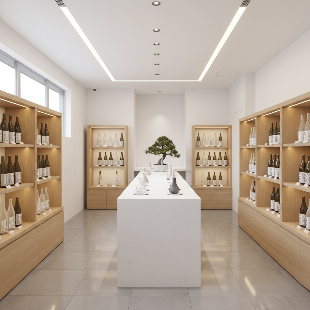 높은 천장의 국제공항 터미널 중앙에 안내 카운터와 면세점이 나란히 있는 모습