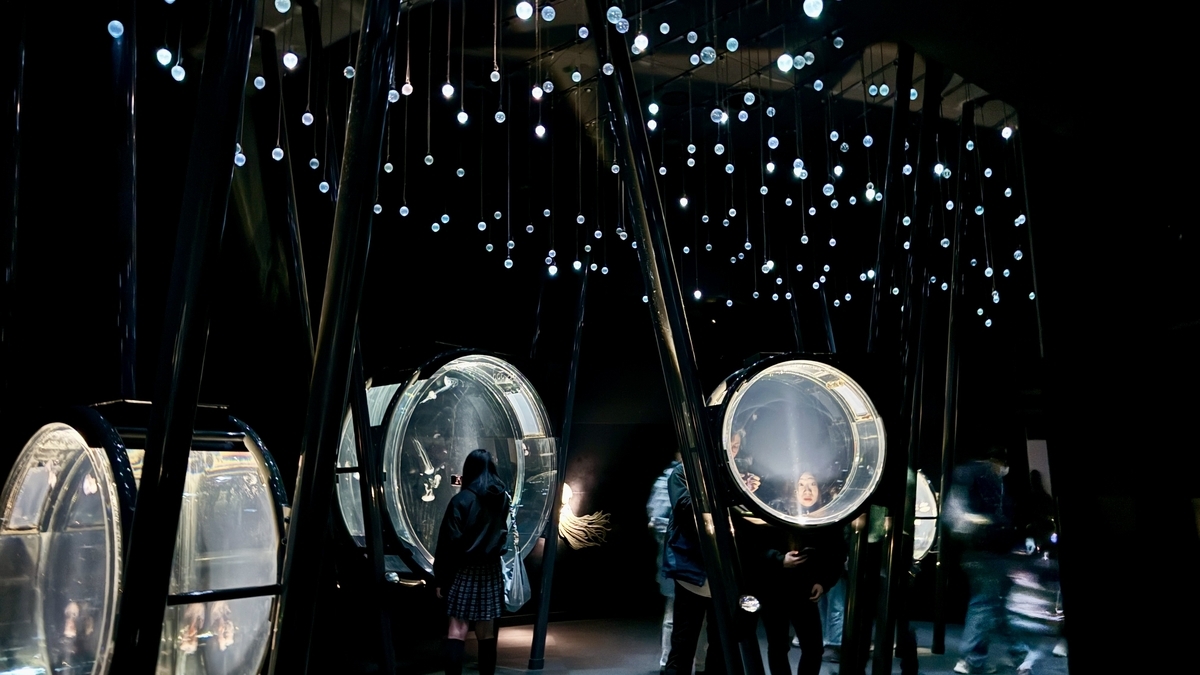 기획 전시 해월은하의 모노크롬 기조 전시 공간