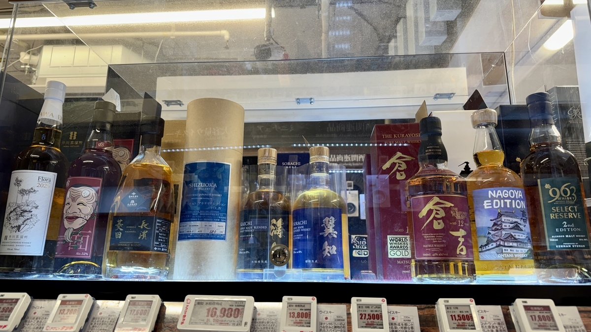 ビックカメラのプレミアムウイスキー展示