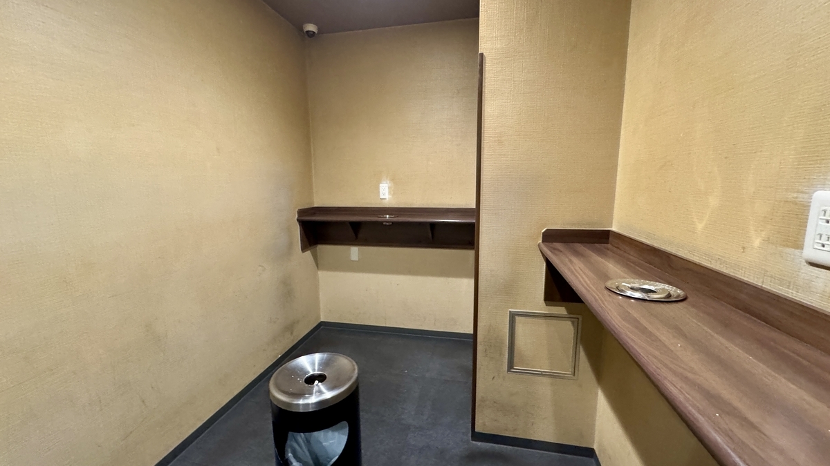 西湘フードスタジアム内の喫煙ルーム