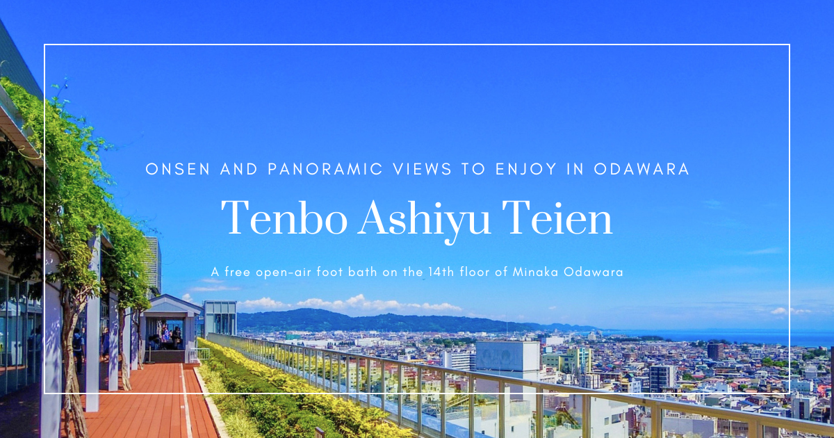 แช่เท้าฟรีที่โอดาวาระ! Tenbo Ashiyu Teien บนชั้น 14 มินากะโอดาวาระ พร้อมน้ำแร่ฮาโกเนะยูโมโตะ