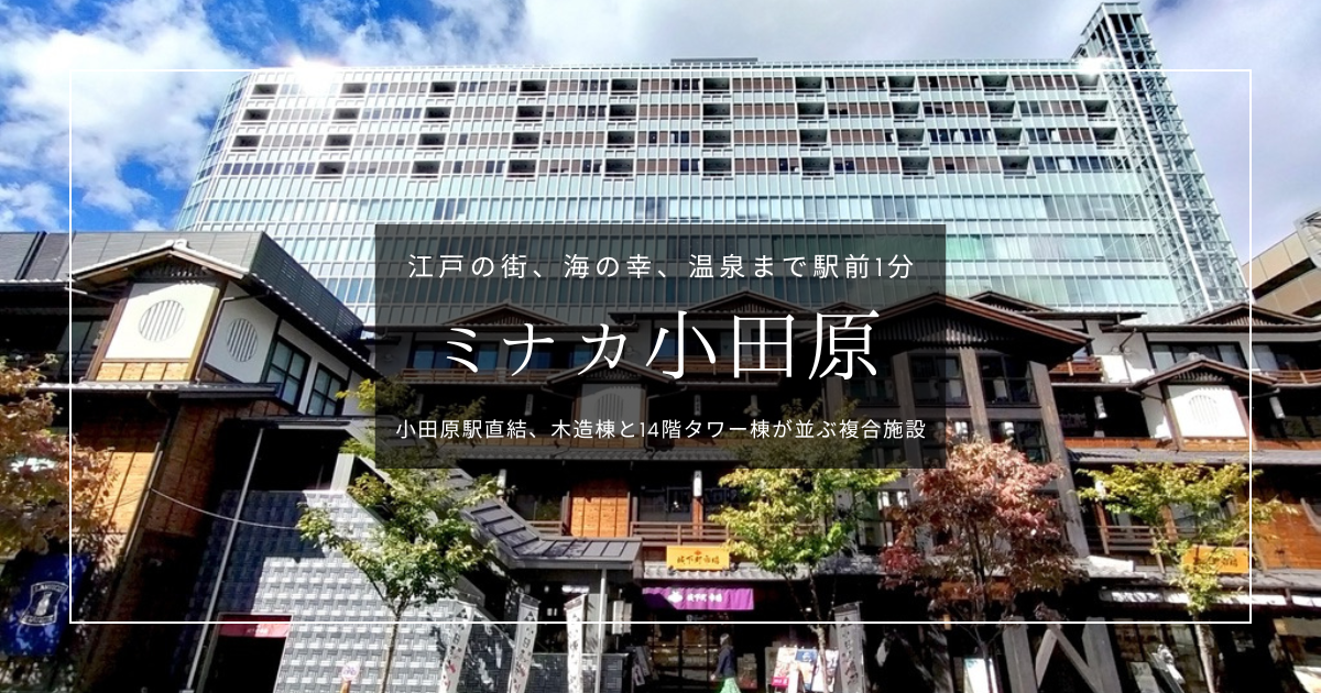 小田原観光まるごと駅前1分！江戸の城下町、グルメ、お土産、天然温泉が揃う『ミナカ小田原』