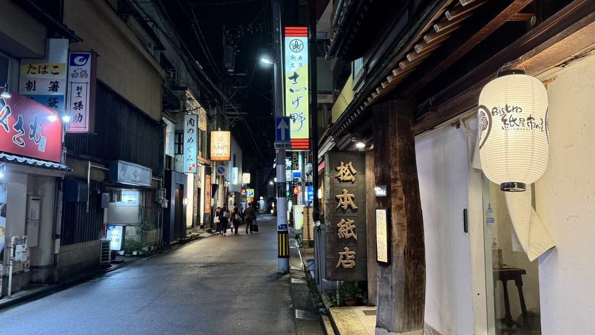 割烹与居酒屋招牌林立的片町窄巷