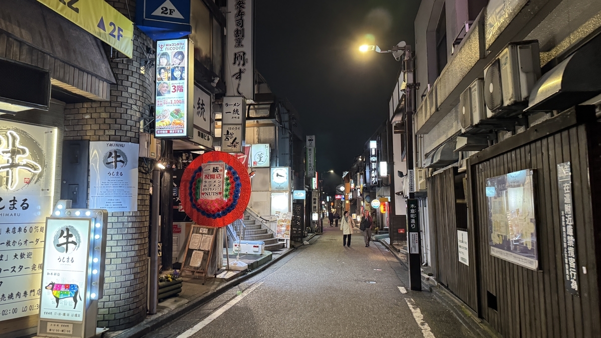 烤肉店与拉面店招牌林立的木仓町通